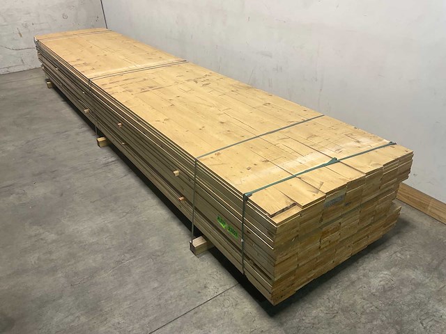 Vuren plank geschaafd - 510x14,5x2 cm (50x) - afbeelding 1 van  6