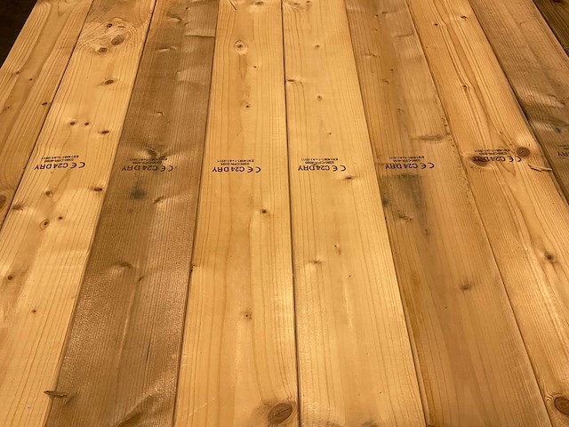 Vuren plank geschaafd - 540x12x3,8 cm (50x) - afbeelding 3 van  8