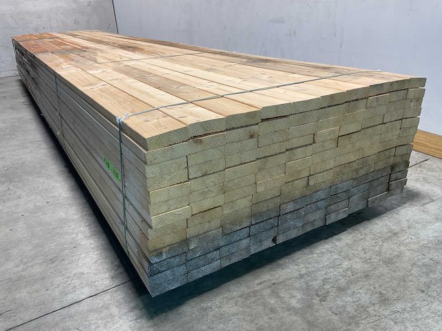 Vuren plank geschaafd - 540x12x3,8 cm (50x) - afbeelding 5 van  8