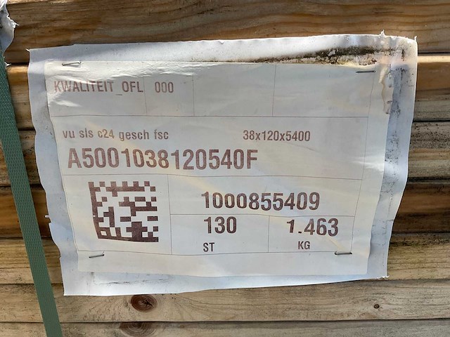 Vuren plank geschaafd - 540x12x3,8 cm (50x) - afbeelding 8 van  8