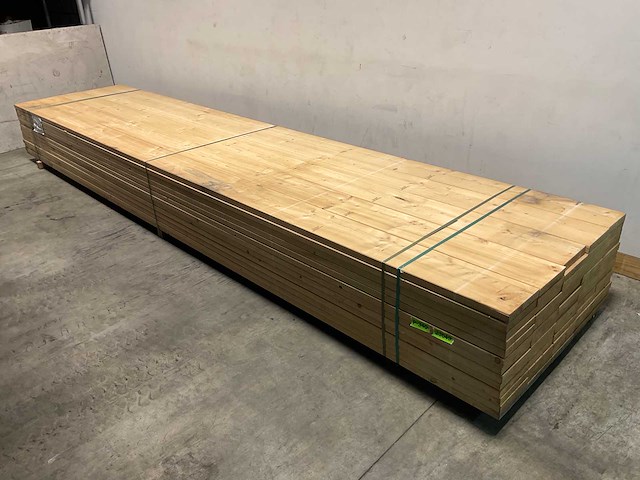 Vuren plank geschaafd - 540x23,5x3,8 cm (20x) - afbeelding 1 van  8