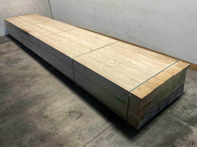 Vuren plank geschaafd - 600x23,5x3,8 cm (25x) - afbeelding 1 van  2
