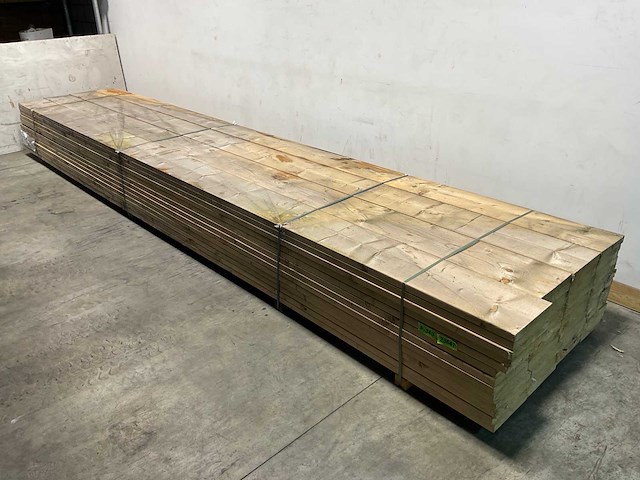 Vuren plank geschaafd - 600x28,5x3,8 cm (20x) - afbeelding 1 van  7