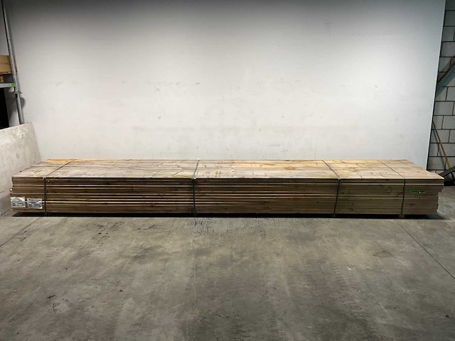 Vuren plank geschaafd - 600x28,5x3,8 cm (20x) - afbeelding 1 van  6