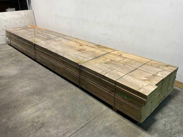 Vuren plank geschaafd - 600x28,5x3,8 cm (20x) - afbeelding 1 van  9