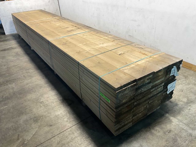 Vuren plank geschaafd - 600x28,6x3,8 cm (25x) - afbeelding 1 van  5