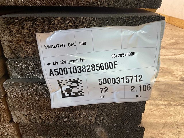 Vuren plank geschaafd - 600x28,6x3,8 cm (25x) - afbeelding 5 van  5