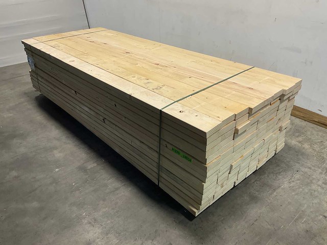 Vuren plank geschaafd 300x14,5x4,5 cm (50x) - afbeelding 1 van  8