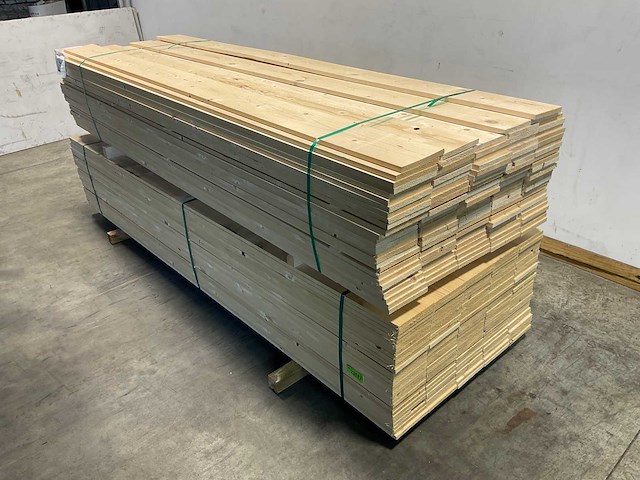 Vuren plank geschaafd 300x19,5x1,8 cm (71x) - afbeelding 1 van  7