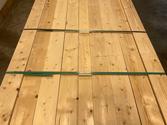 Vuren plank geschaafd 360x12,5x2 cm (245x) - afbeelding 2 van  4