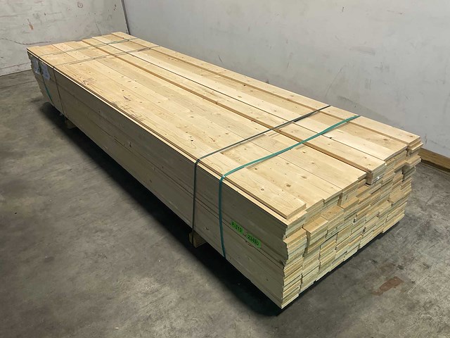 Vuren plank geschaafd 360x12,5x2 cm (245x) - afbeelding 1 van  6