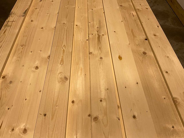 Vuren plank geschaafd 360x12,5x2 cm (245x) - afbeelding 3 van  6