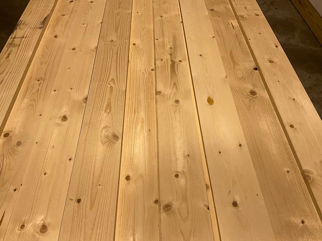 Vuren plank geschaafd 360x12,5x2 cm (245x) - afbeelding 3 van  7