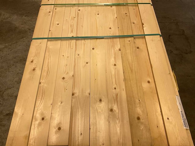 Vuren plank geschaafd 420x12,5x2 cm (45x) - afbeelding 4 van  7