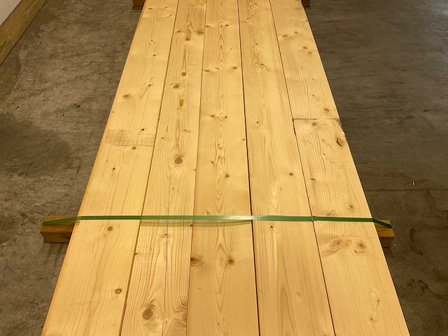 Vuren plank geschaafd 420x20x2 cm (8x) - afbeelding 3 van  5