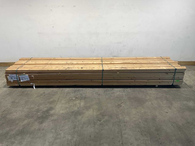 Vuren plank geschaafd 420x7.5x3.2 cm (81x) - afbeelding 2 van  6