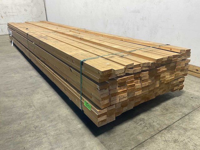 Vuren plank geschaafd 420x7.5x3.2 cm (81x) - afbeelding 2 van  3
