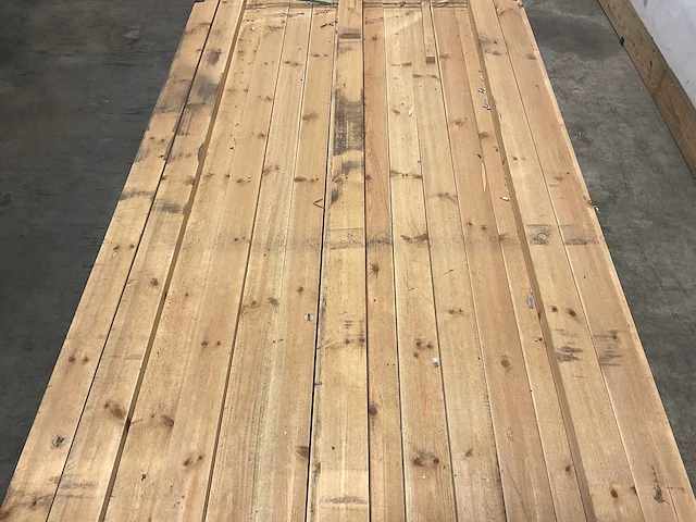 Vuren plank geschaafd 420x7.5x3.2 cm (81x) - afbeelding 3 van  6