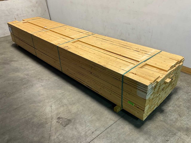 Vuren plank geschaafd 480x9,5x2,8 cm (74x) - afbeelding 1 van  6