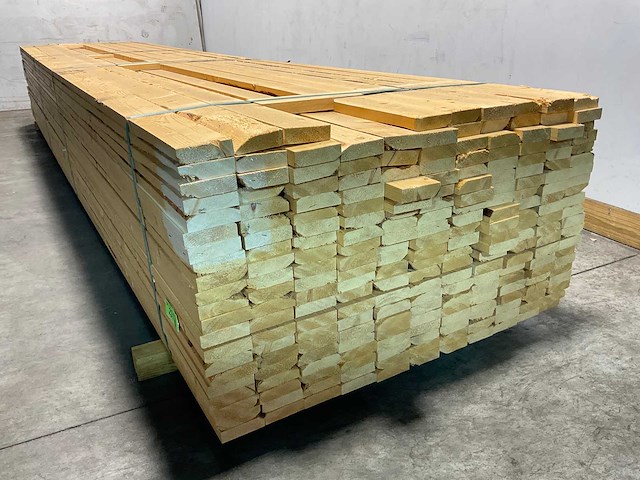 Vuren plank geschaafd 480x9,5x2,8 cm (75x) - afbeelding 4 van  6