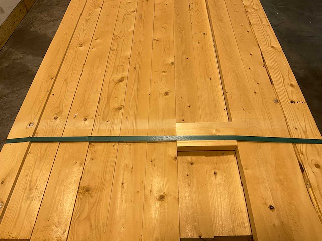 Vuren plank geschaafd 480x9,5x2,8 cm (75x) - afbeelding 3 van  6