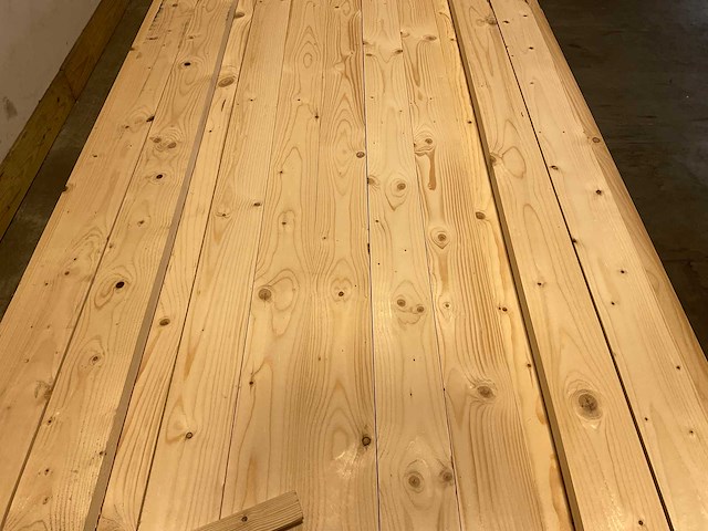 Vuren plank geschaafd 540x10x3 cm (64x) - afbeelding 3 van  7
