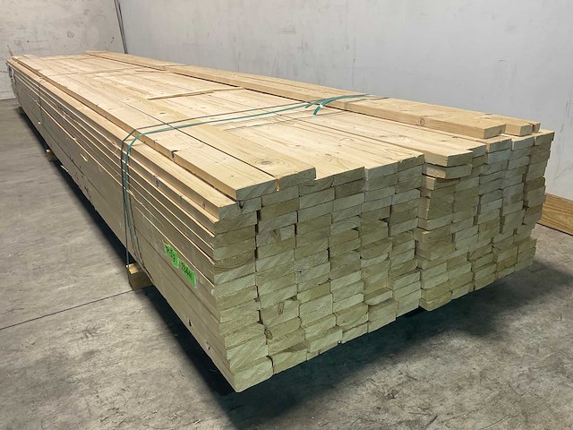 Vuren plank geschaafd 540x10x3 cm (64x) - afbeelding 5 van  7