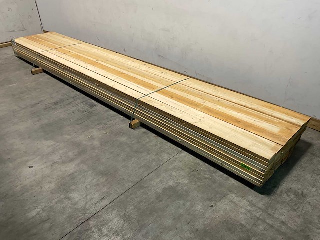 Vuren plank geschaafd 540x12,5x3,5 cm (56x) - afbeelding 1 van  5