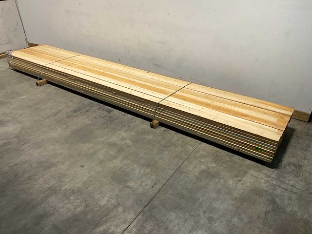 Vuren plank geschaafd 540x12,5x3,5 cm (56x) - afbeelding 4 van  5