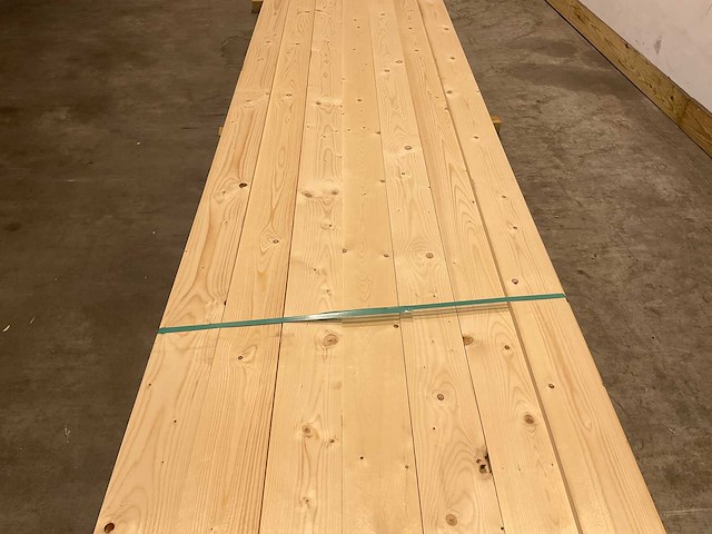 Vuren plank geschaafd 540x15x2 cm (30x) - afbeelding 2 van  2
