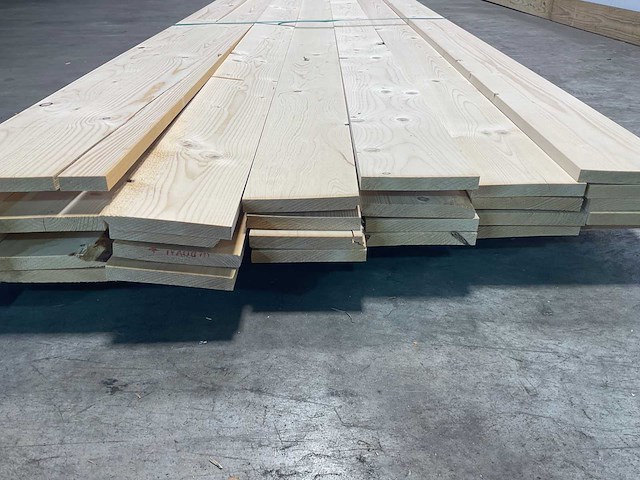 Vuren plank geschaafd 540x15x2 cm (30x) - afbeelding 2 van  2