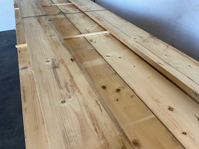 Vuren plank geschaafd 540x27,5x3,5 cm (25x) - afbeelding 3 van  9