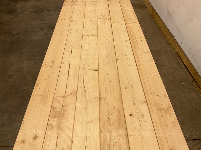 Vuren plank geschaafd 650x18,4x3,8 cm (23x) - afbeelding 3 van  7