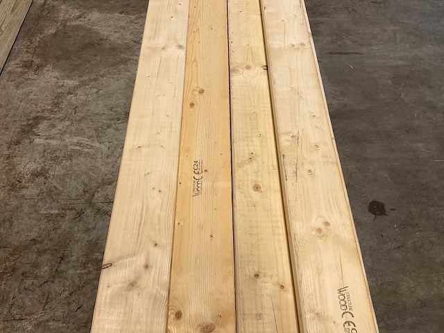 Vuren plank geschaafd 690x14x3,8 cm (10x) - afbeelding 2 van  8