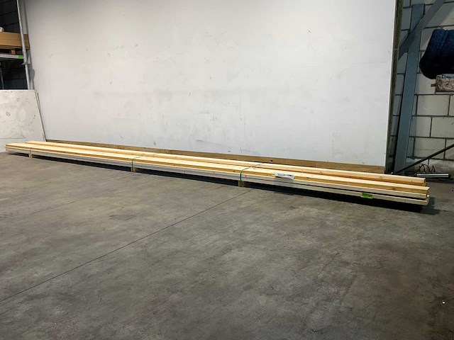 Vuren plank geschaafd 690x14x3,8 cm (10x) - afbeelding 1 van  7