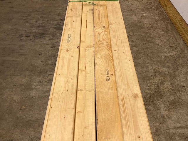 Vuren plank geschaafd 690x14x3,8 cm (10x) - afbeelding 4 van  7