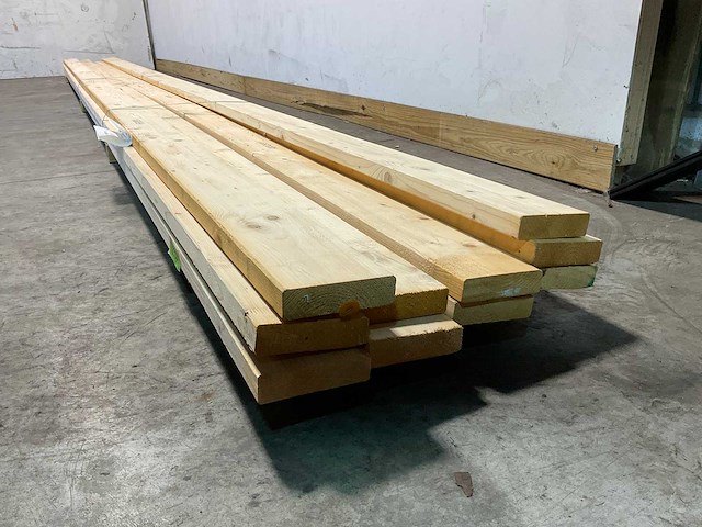 Vuren plank geschaafd 690x14x3,8 cm (10x) - afbeelding 5 van  7