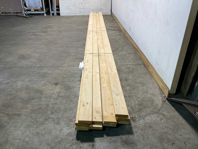 Vuren plank geschaafd 690x14x3,8 cm (10x) - afbeelding 3 van  8