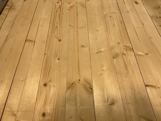 Vuren plank geschaafd mes- en groef 420x9,5x1,8 cm (102x) - afbeelding 4 van  7