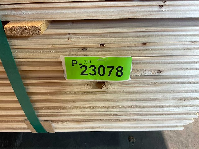 Vuren plank geschaafd mes- en groef 420x9,5x1,8 cm (102x) - afbeelding 7 van  7