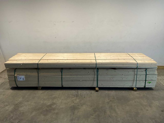 Vuren plank geschaafd mes- en groef 420x9,5x1,8 cm (102x) - afbeelding 1 van  3
