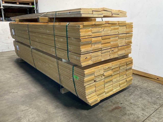 Vuren plank geschaafd met mes- en groef 360x17x2,8 cm (66x) - afbeelding 2 van  4