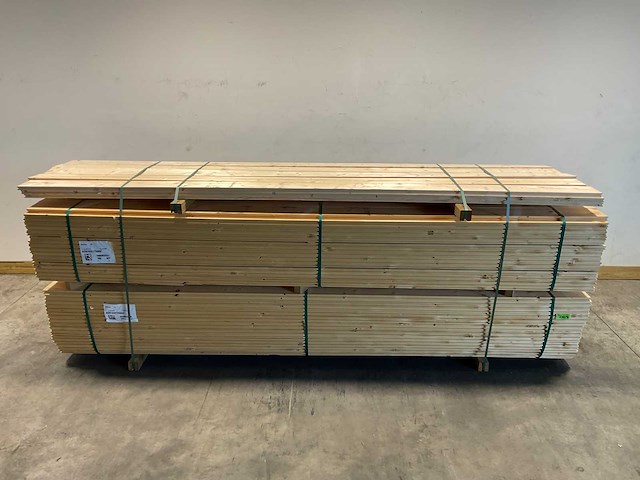 Vuren plank geschaafd met mes- en groef 360x17x2,8 cm (66x) - afbeelding 1 van  7