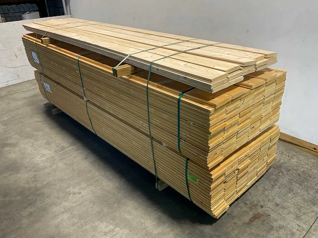 Vuren plank geschaafd met mes- en groef 360x17x2,8 cm (66x) - afbeelding 2 van  7