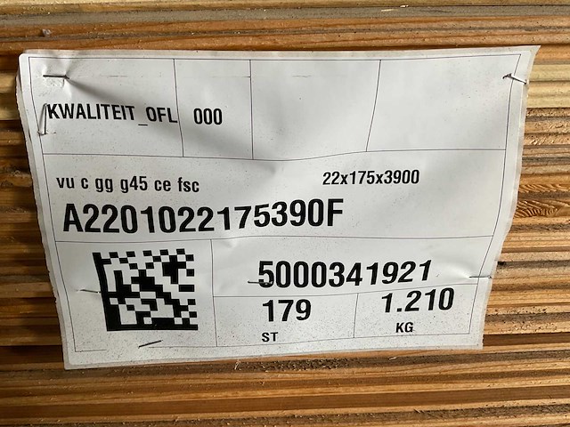 Vuren plank geschaafd met mes- en groef 390x17x1,8 cm (50x) - afbeelding 6 van  6
