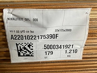 Vuren plank geschaafd met mes- en groef 390x17x1,8 cm (50x) - afbeelding 6 van  6