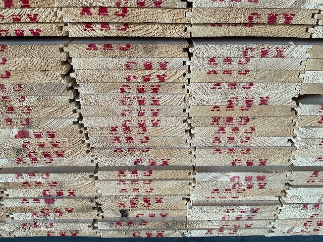 Vuren plank geschaafd met mes- en groef 390x17x1,8 cm (50x) - afbeelding 5 van  7