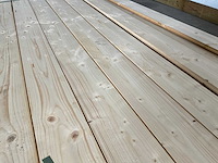 Vuren plank geschaafd met mes- en groef 420x11,5x1,8 cm (111x) - afbeelding 3 van  9