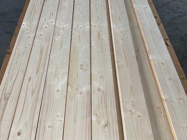 Vuren plank geschaafd met mes- en groef 420x11,5x1,8 cm (111x) - afbeelding 4 van  9