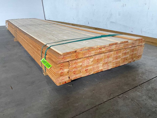 Vuren plank geschaafd met mes- en groef 420x11,5x1,8 cm (111x) - afbeelding 6 van  9